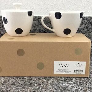 Kate Spade New York, Black and white sugar and creamer set